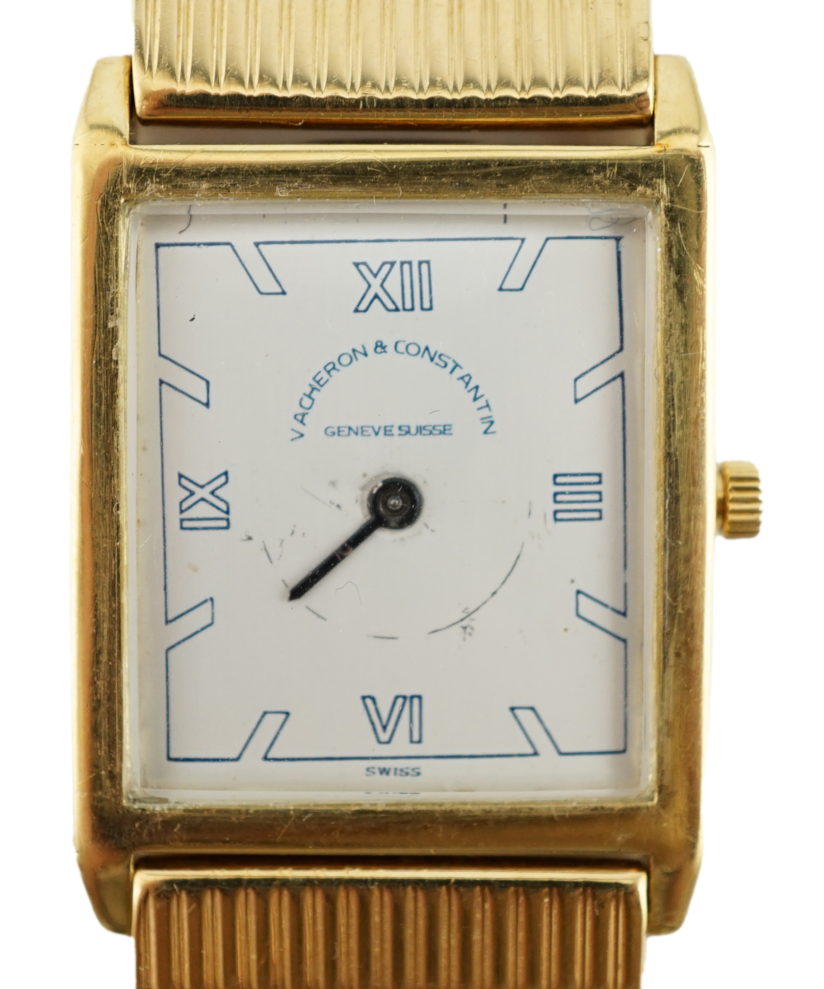 A gentleman's 1960's 18ct gold Vacheron & Constantin manual wind dress wrist watch, on an 18k gold bracelet